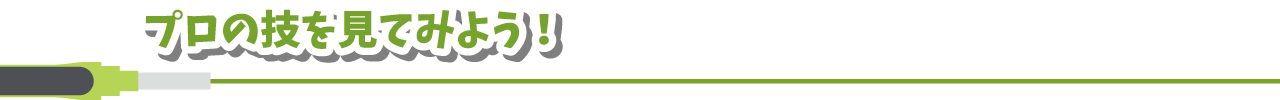 プロの技を見てみよう！