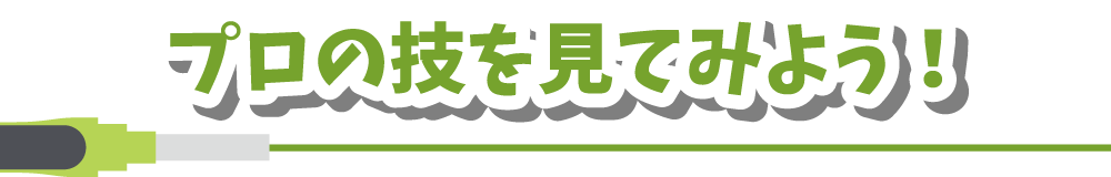 プロの技を見てみよう！